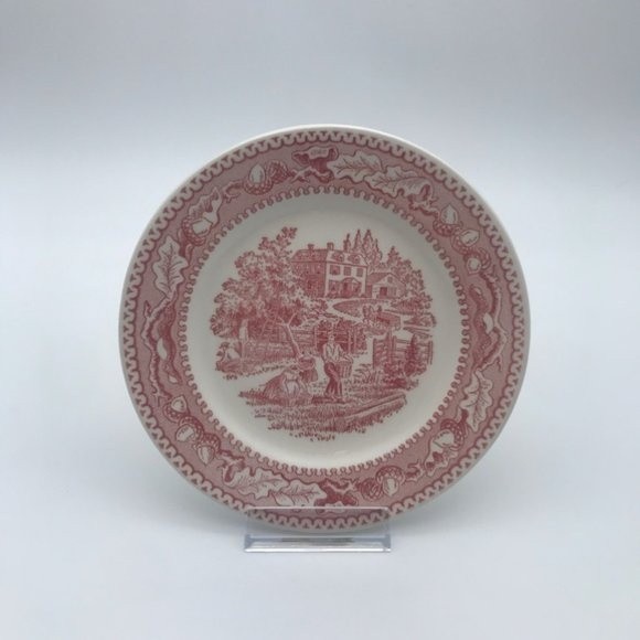 Memory Lane Pink Royal Ironstone Bread Plate - Picture 1 of 5